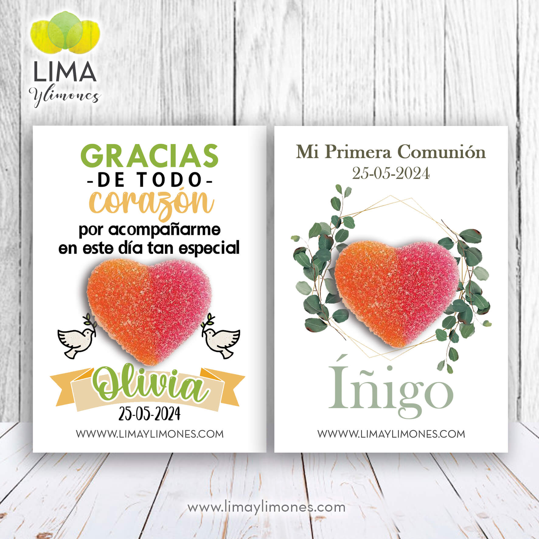 pack 50 corazones con mensaje personalizado - Imagen 3