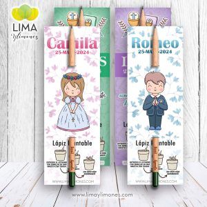 Pack 25 Lápices plantables con mensaje especial comunión