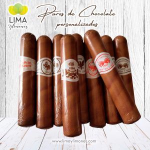 Pack 20 puros de chocolate personalizados
