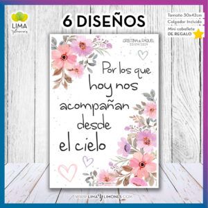 Cartel en honor a los que están en el cielo