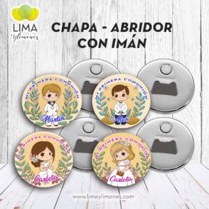 pack 30 Chapas abridor magnético comunión